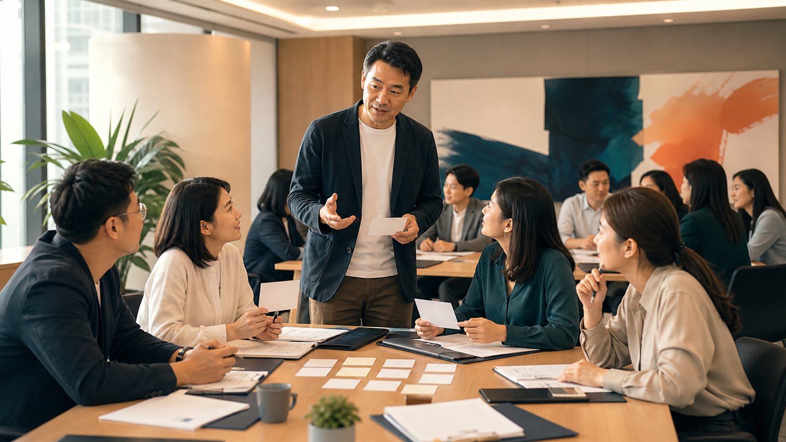 講師帶領人資與主管進行案件演練